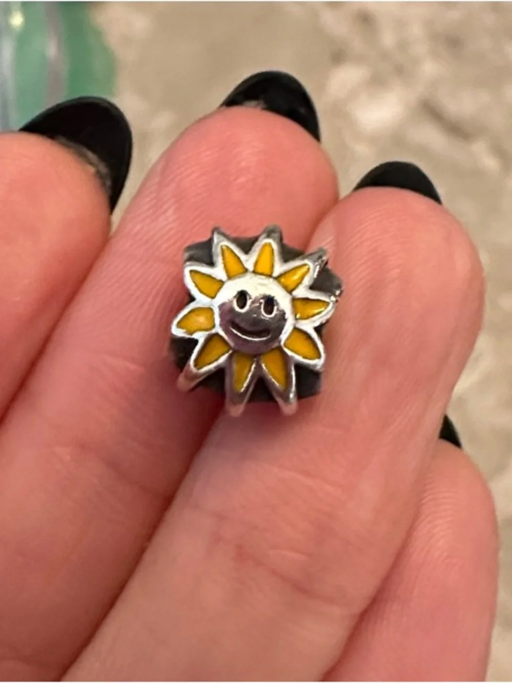 Pandora Smiling Sunshine Yellow Enamel Charm (Model #790532EN20)
